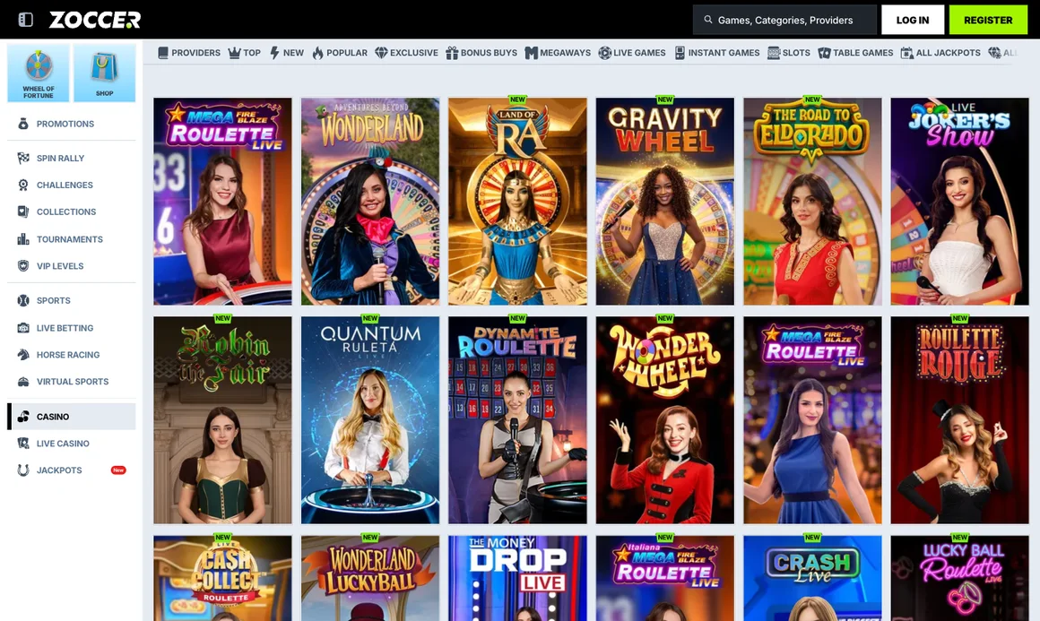 Zoccer live game shows category